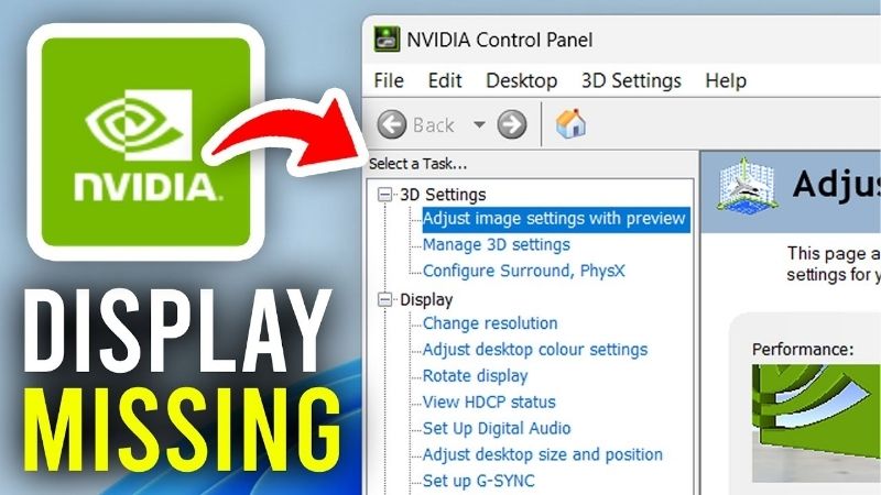 nvidia control panel missing