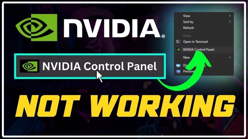 nvidia control panel not opening