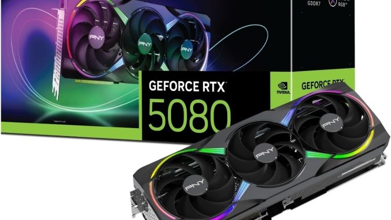 PNY GeForce RTX 5070 Ti Overclocked Triple Fan Graphics Card